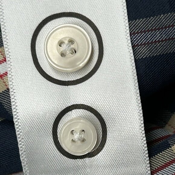 UNTUCKit Shirt Mens Large DORIN Blue Tan Red Plaid Lightweight Button Up  L - Picture 7 of 15